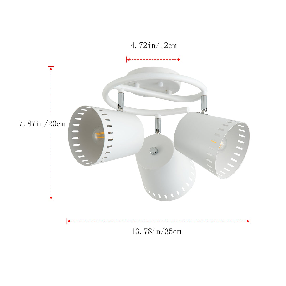3-Light Modern White Ceiling Spot light
