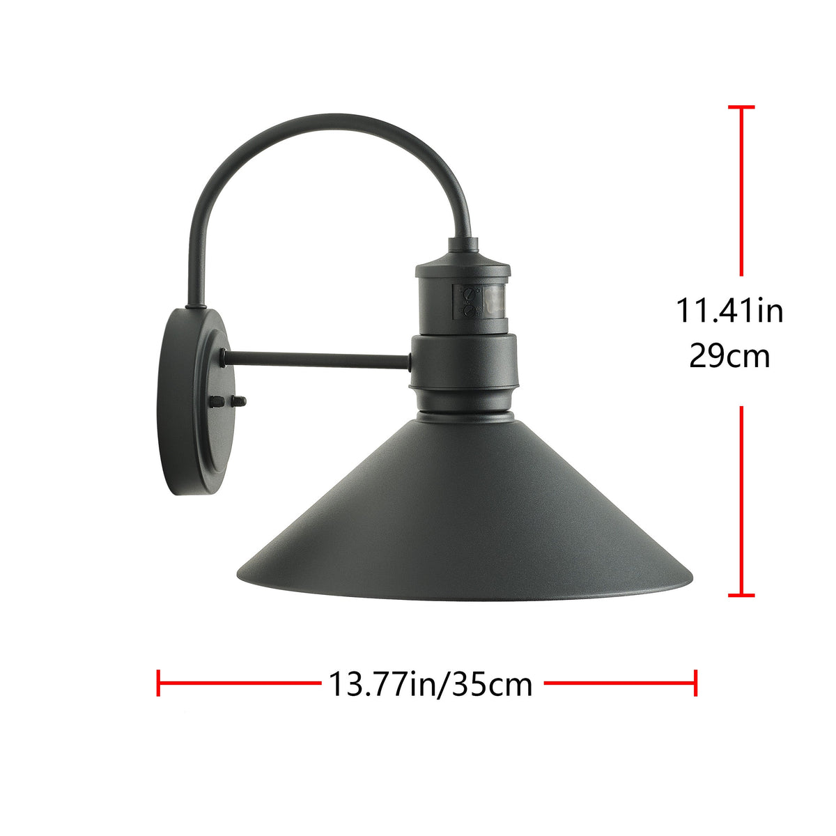 1-Light Cone Shade Waterproof Wall Sconces Outdoor Lights