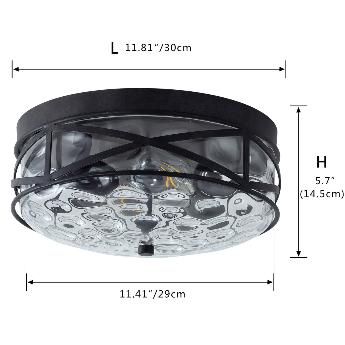 2-Lights Polka Dot Flush Mount Lighting