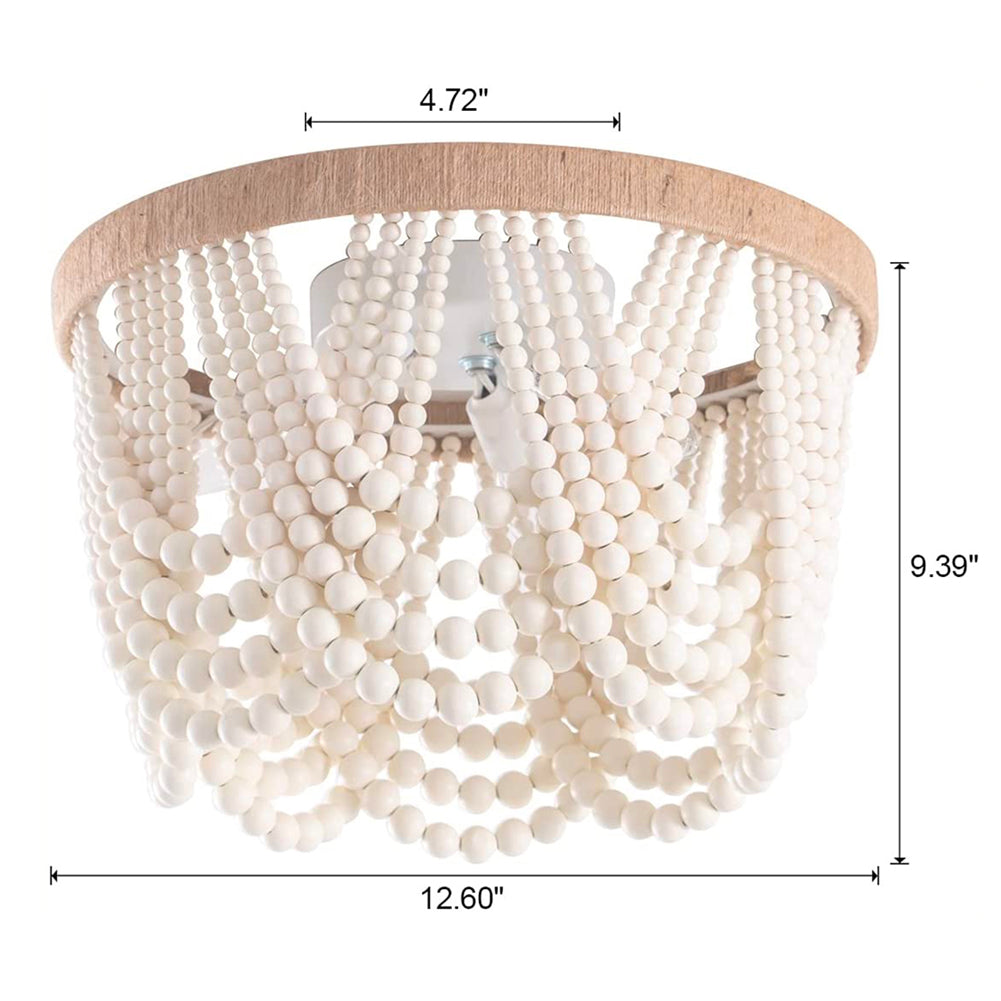 3-Lights Beads Design Flush Mount Lighting