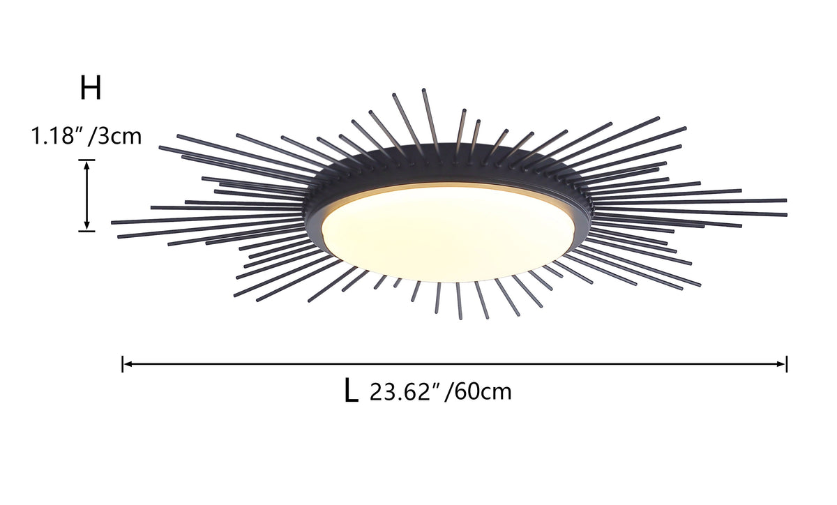 1-Light Geometric Circle LED Flush Mount Lighting