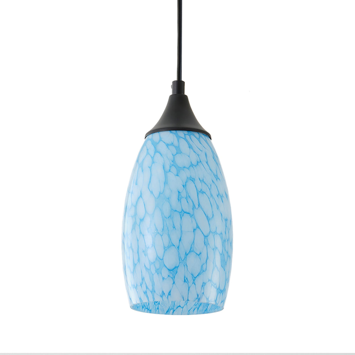 1-Light Modern Art Glass Pendant Marble Shade for Kitchen Island