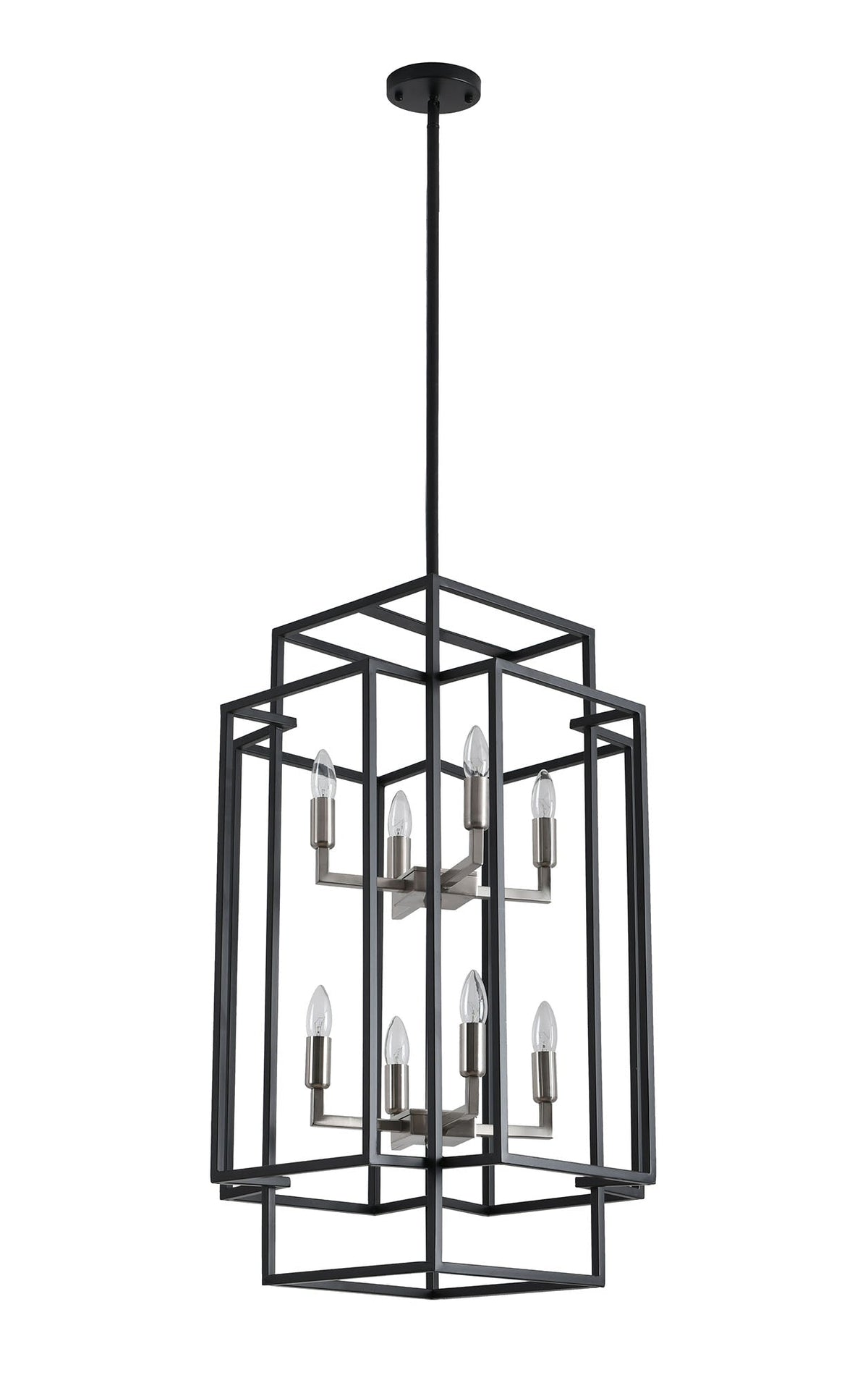8-Lights Industrial Wrought Iron Pendant Lighting