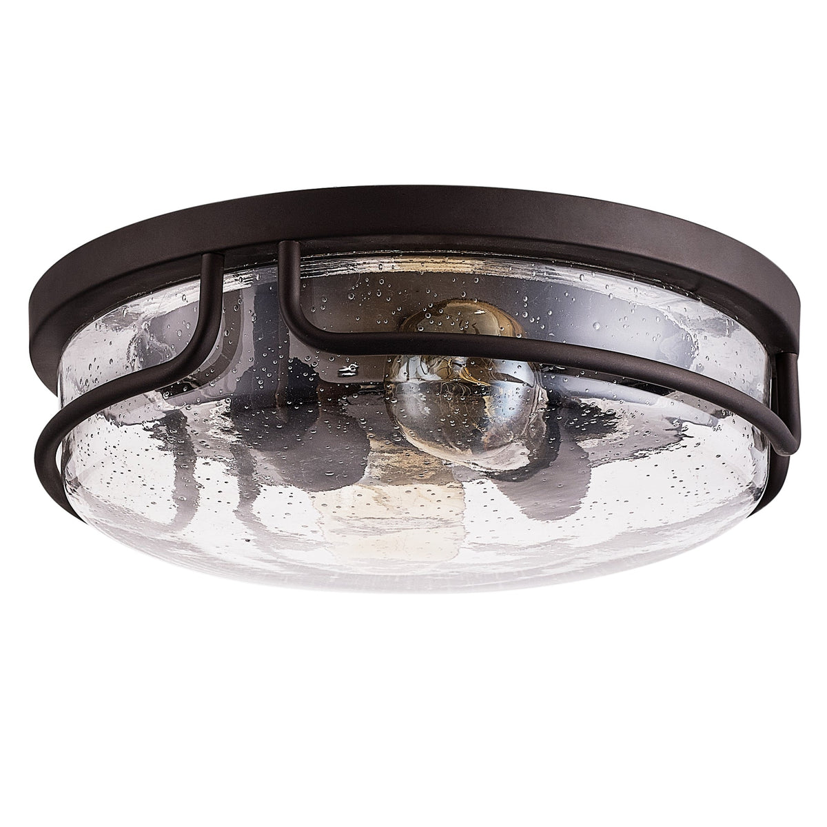 2-Lights Metal Frame with Glass Flush Mount Lighting