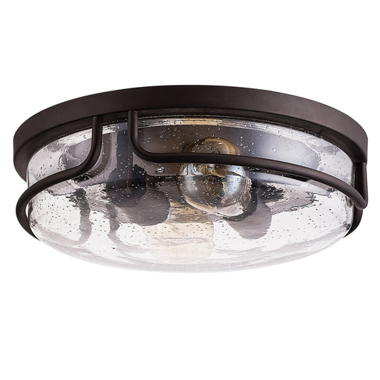 2-Lights Metal Frame with Glass Flush Mount Lighting