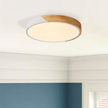 1-Light Round Acrylic LED Flush Mount Lighting