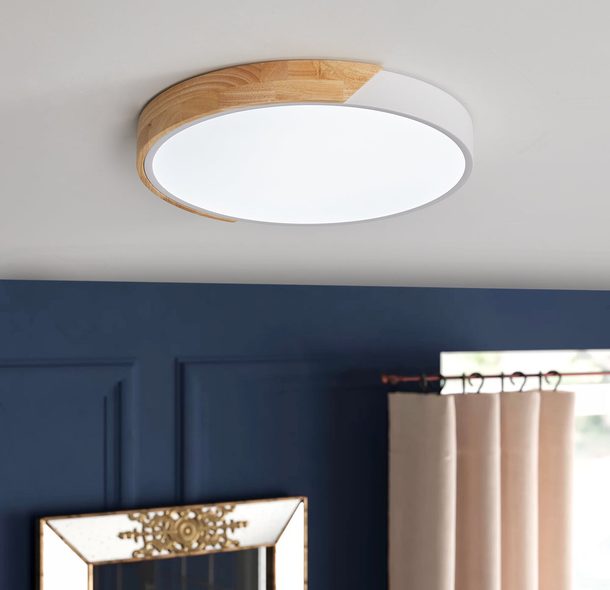 1-Light Round Acrylic LED Flush Mount Lighting