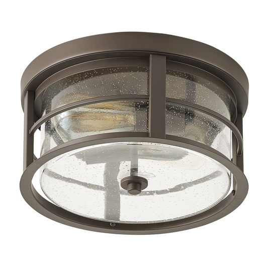 2-Lights Round Glass Shade Flush Mount Lighting