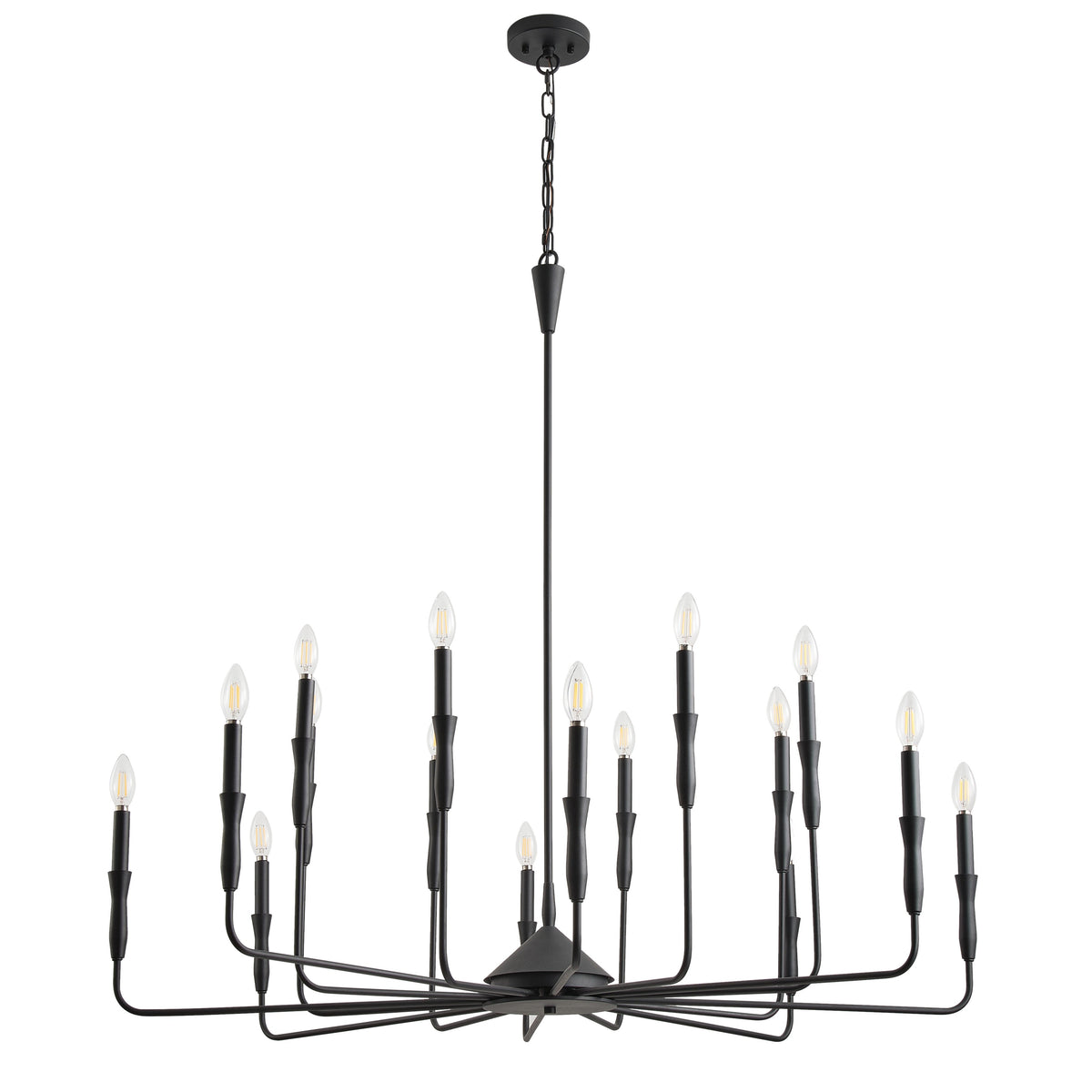 6-Lights & 9-Lights & 16-Lights Small Fresh Candle Shaped Dimmable Chandelier