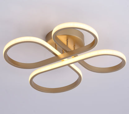 1-Light Concise LED Semi-Flush Mount Lighting