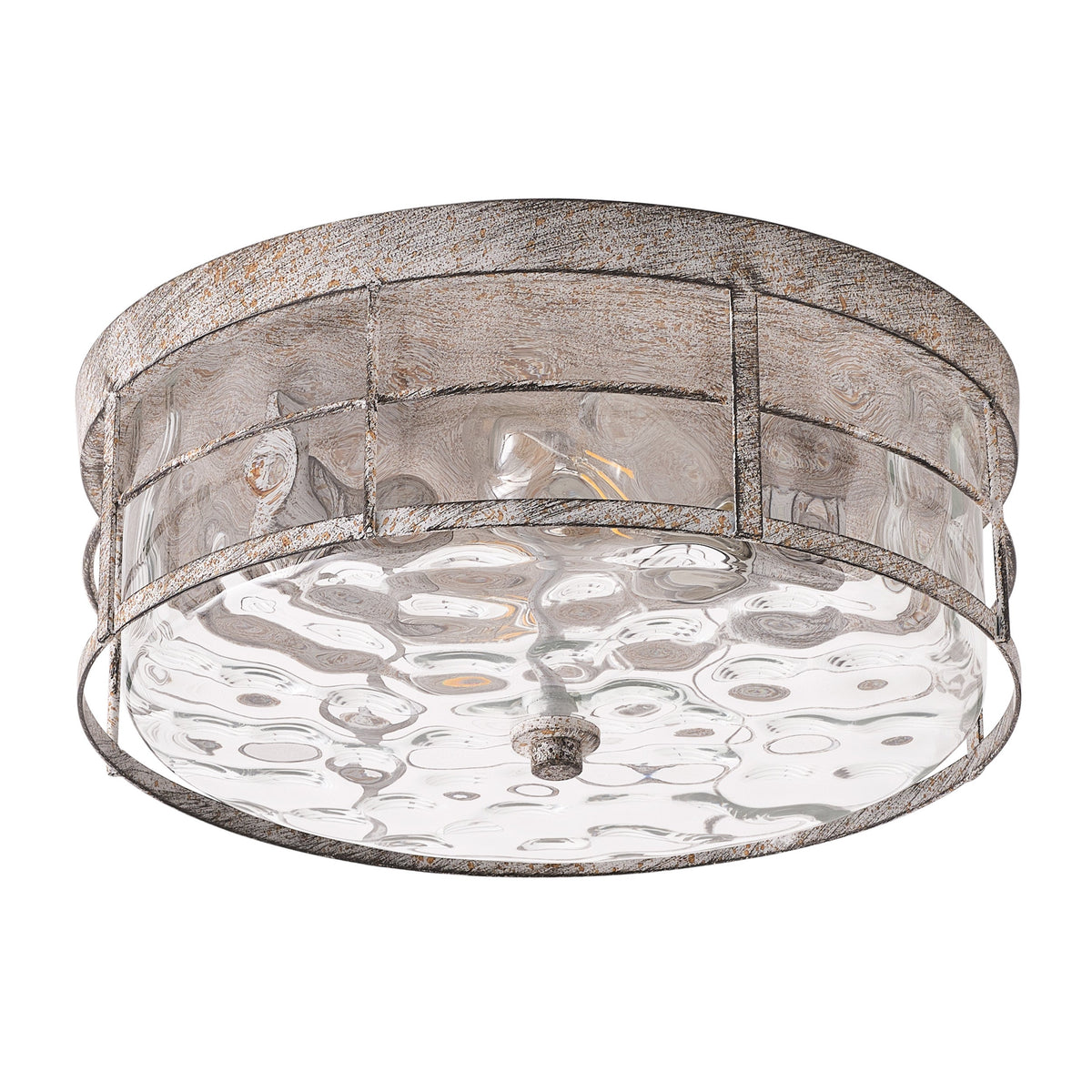 2-Lights Farmhouse Bubble Glass Flush Mount Lighting