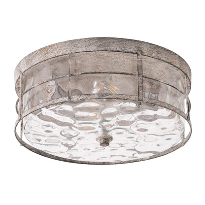 2-Lights Farmhouse Bubble Glass Flush Mount Lighting