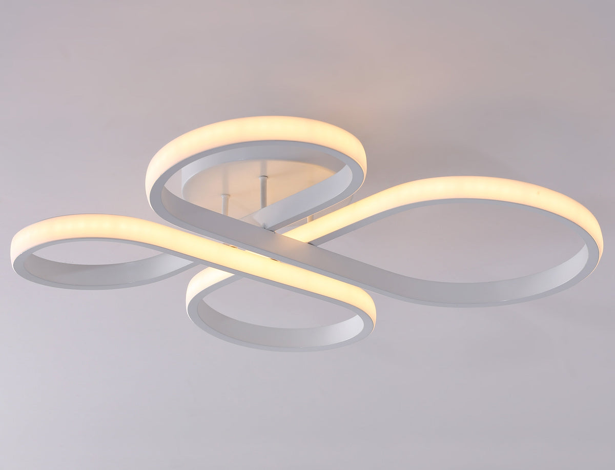 1-Light Concise LED Semi-Flush Mount Lighting