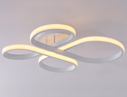 1-Light Concise LED Semi-Flush Mount Lighting