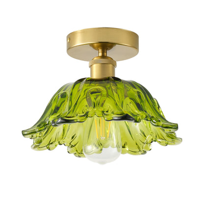 1-Light Scandinavian Semi Flush Mount Ceiling Light