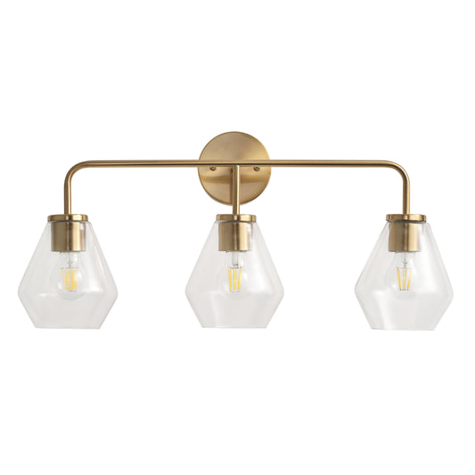 3-Lights Irregular Glass Shade Bathroom Vanity Lighting