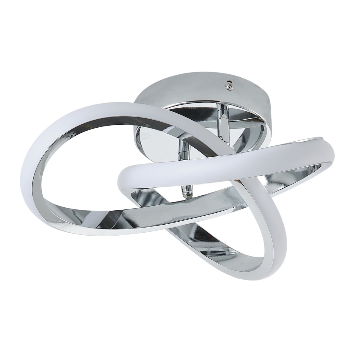 1-Light Modern Chrome LED Ceiling Light Fixture