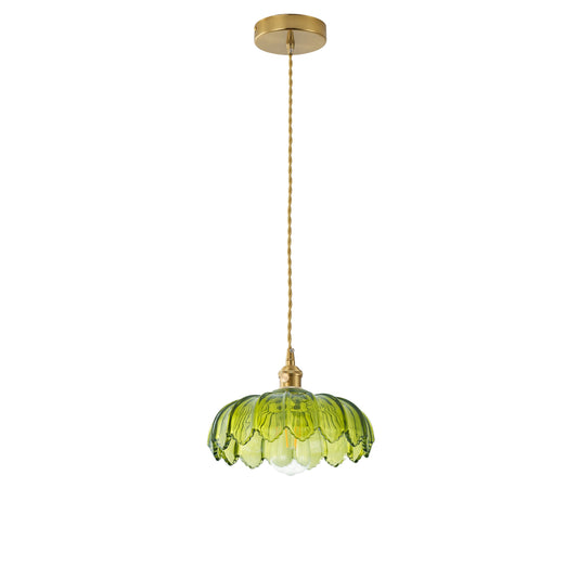 1-Light Vintage  Natural Brass Pendant Lights