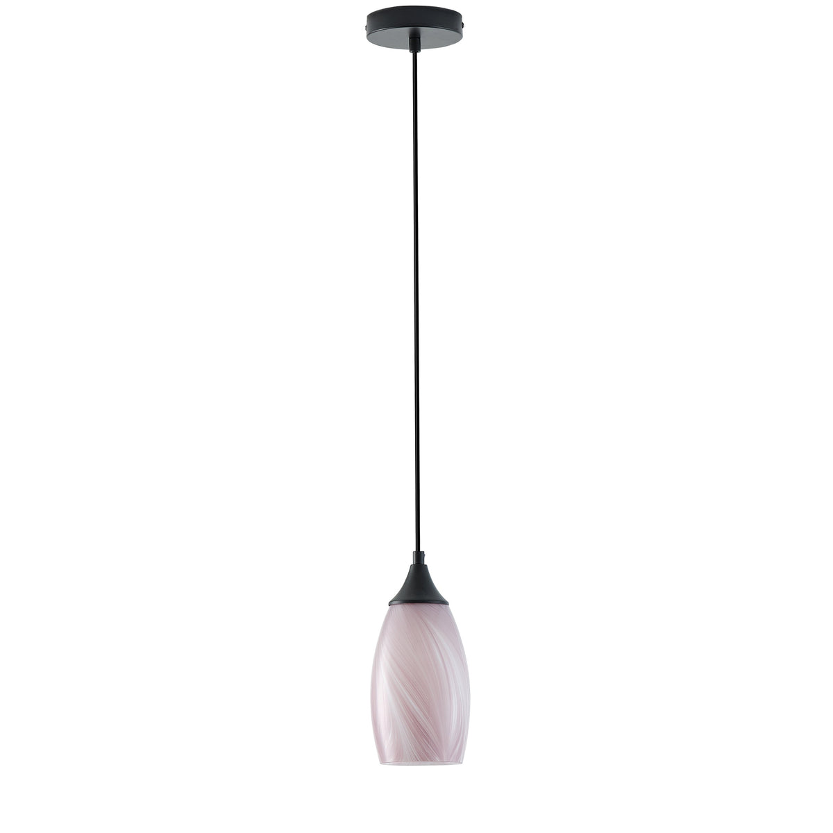 1-Light Modern Art Glass Pendant Marble Shade for Kitchen Island