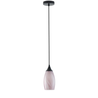 1-Light Modern Art Glass Pendant Marble Shade for Kitchen Island