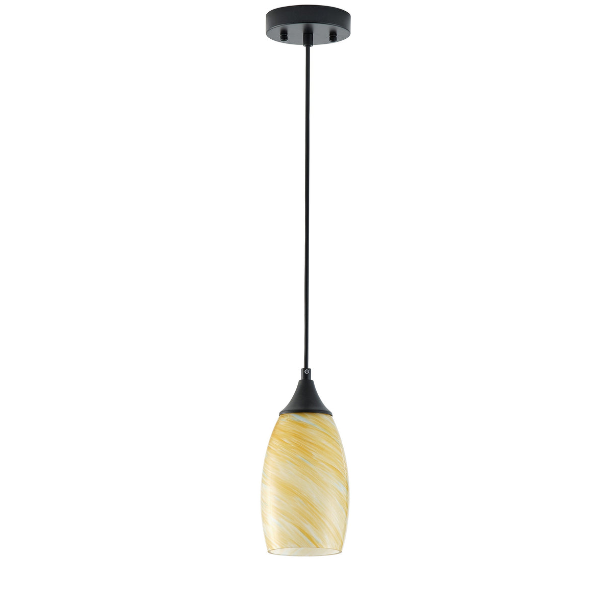 1-Light Modern Art Glass Pendant Marble Shade for Kitchen Island