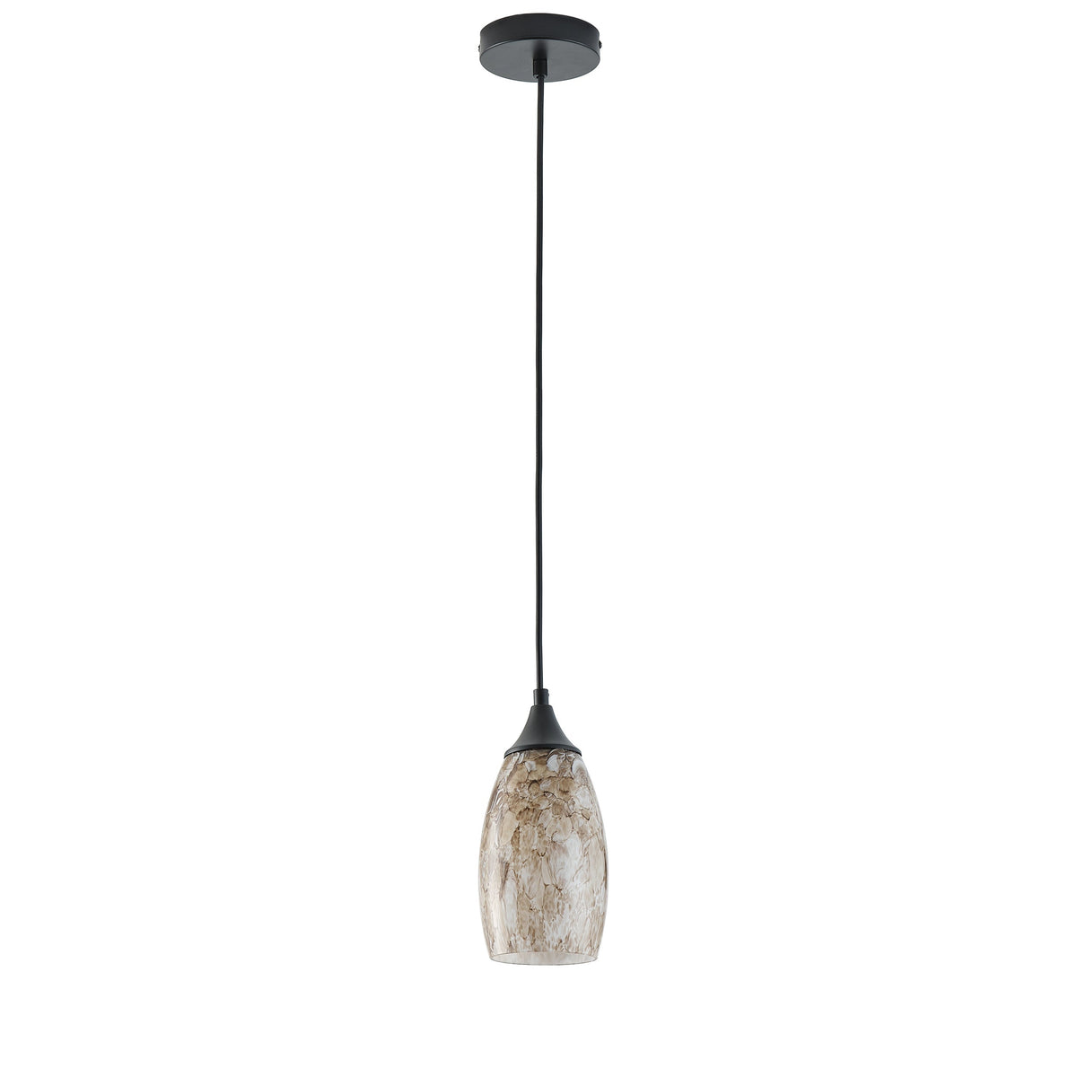 1-Light Modern Art Glass Pendant Marble Shade for Kitchen Island