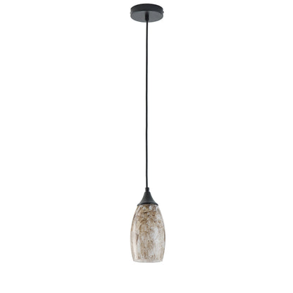 1-Light Modern Art Glass Pendant Marble Shade for Kitchen Island