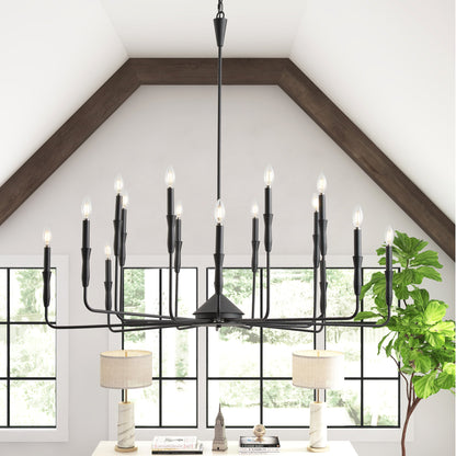 6-Lights & 9-Lights & 16-Lights Small Fresh Candle Shaped Dimmable Chandelier