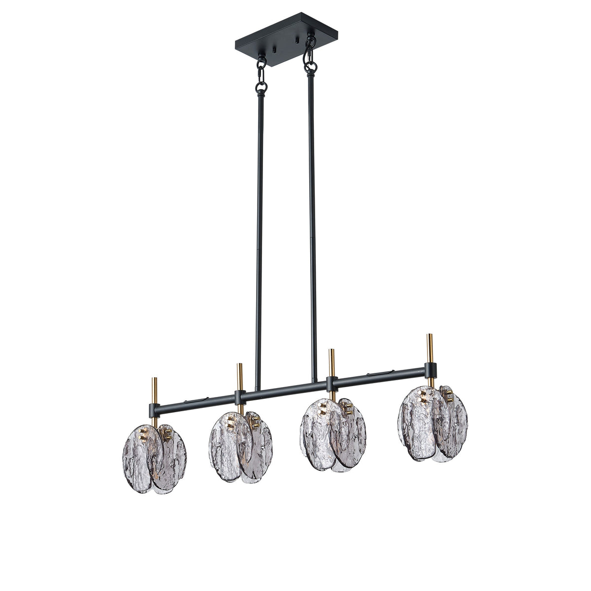 4-Light Modern Anthracite Kitchen Island  Chandelier