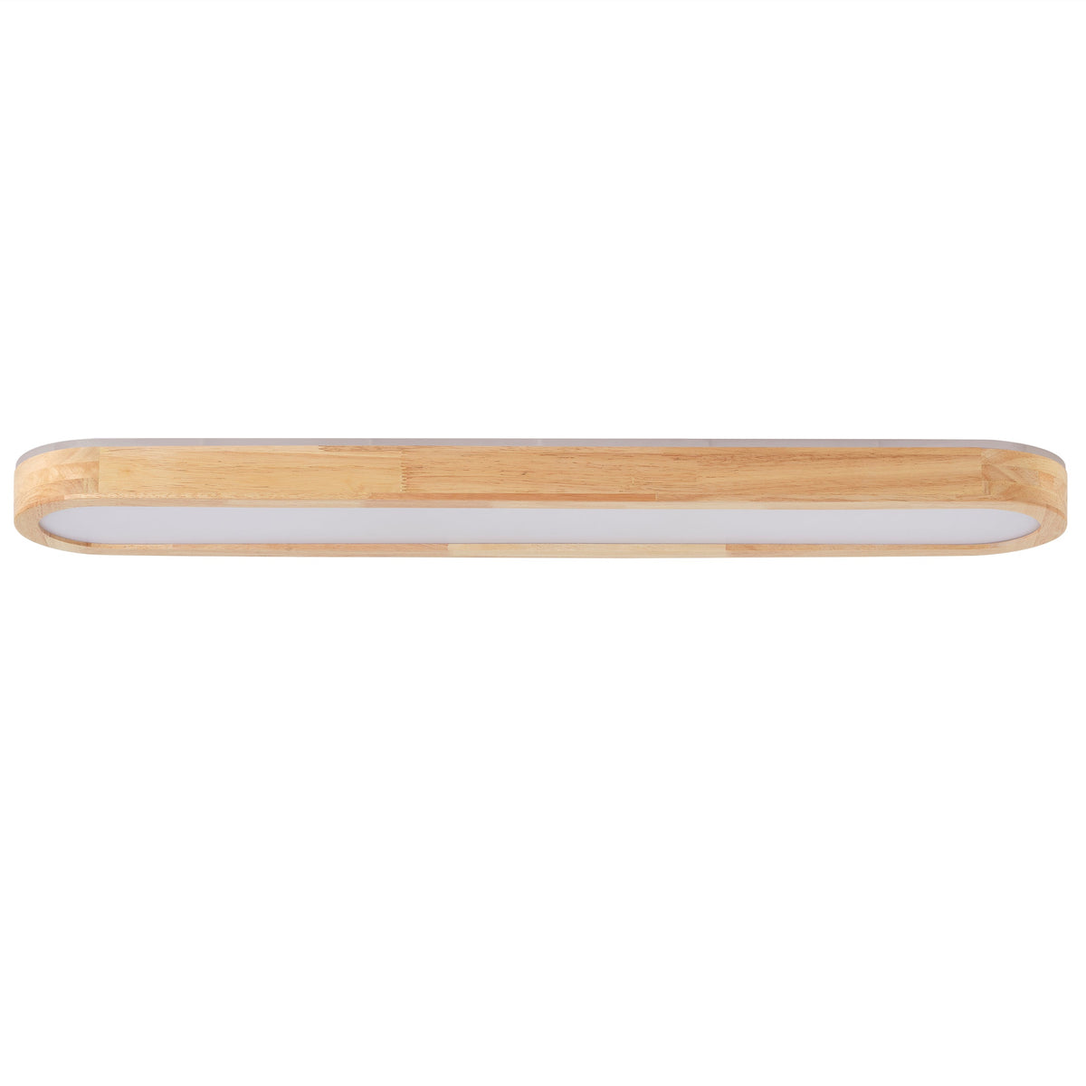 1-Light Scandinavian Ceiling Light Long Oval LED Linear Flush Mount