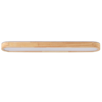 1-Light Scandinavian Ceiling Light Long Oval LED Linear Flush Mount