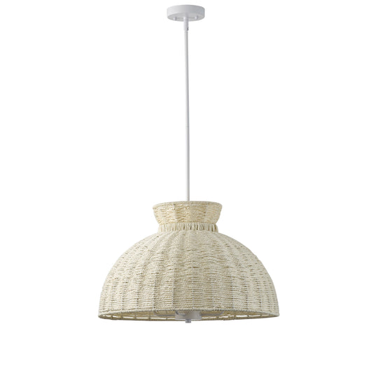 4 -Light Japandi Style Pendant Light Nordic Rattan Fixture