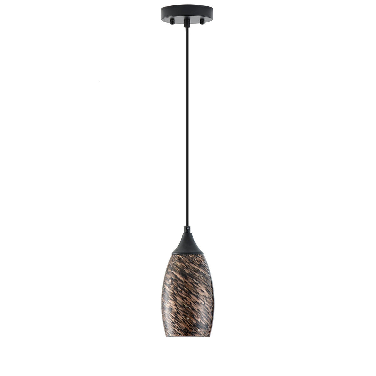 1-Light Modern Art Glass Pendant Marble Shade for Kitchen Island