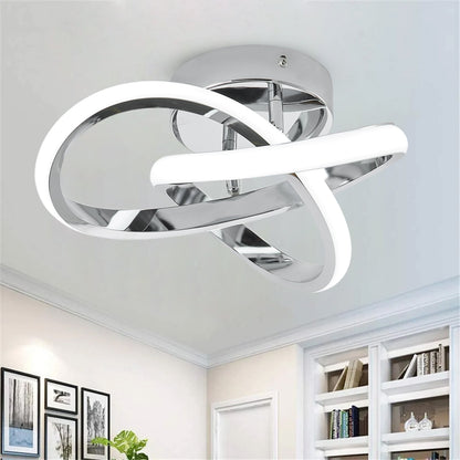 1-Light Modern Chrome LED Ceiling Light Fixture