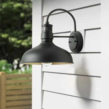 1-Light Metal Dome Shade Wall Sconces Outdoor Lights