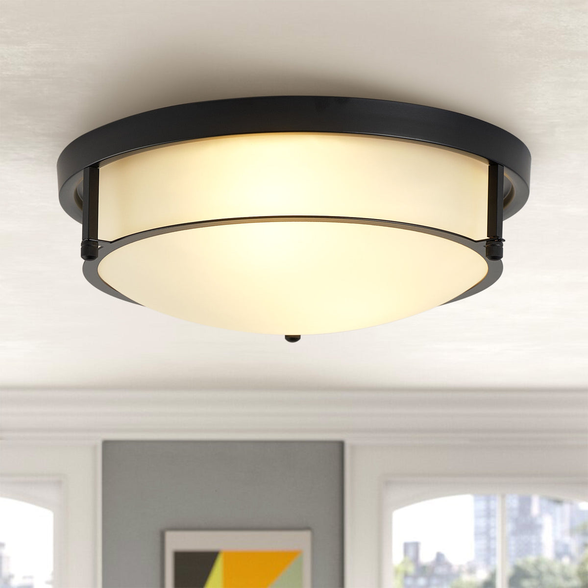 2-Lights Classic Modern Dimmable Flush Mount Lighting