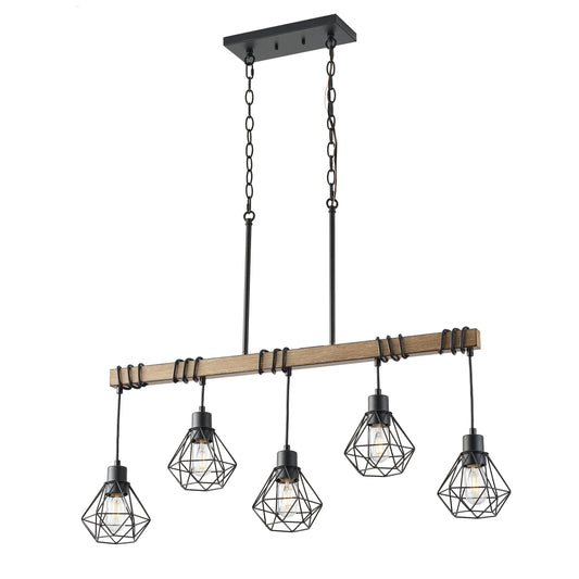 5-Light Farmhouse Chandelier,Rustic Kitchen Island Lighting