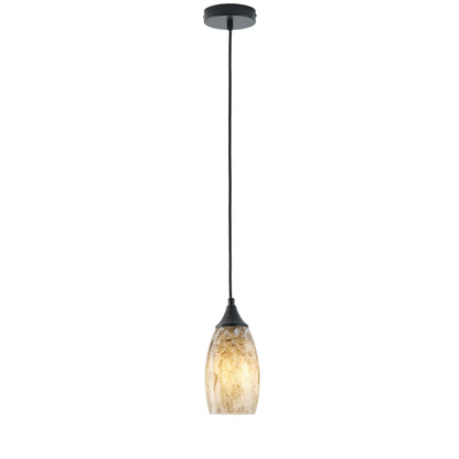 1-Light Modern Art Glass Pendant Marble Shade for Kitchen Island