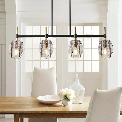 4-Light Modern Anthracite Kitchen Island  Chandelier