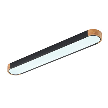 1-Light Dewdrop 37.4" Modern Linear LED Dimmable 5CCT Flush Mount  Ceiling Light