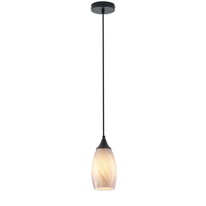1-Light Modern Art Glass Pendant Marble Shade for Kitchen Island
