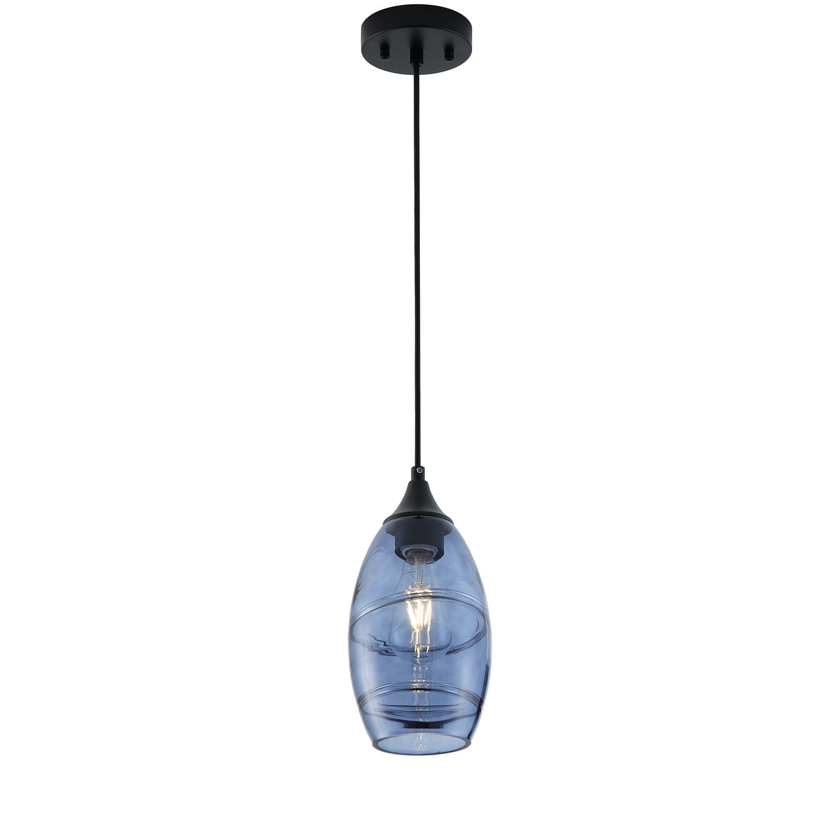 1-Light Modern Art Glass Pendant Marble Shade for Kitchen Island