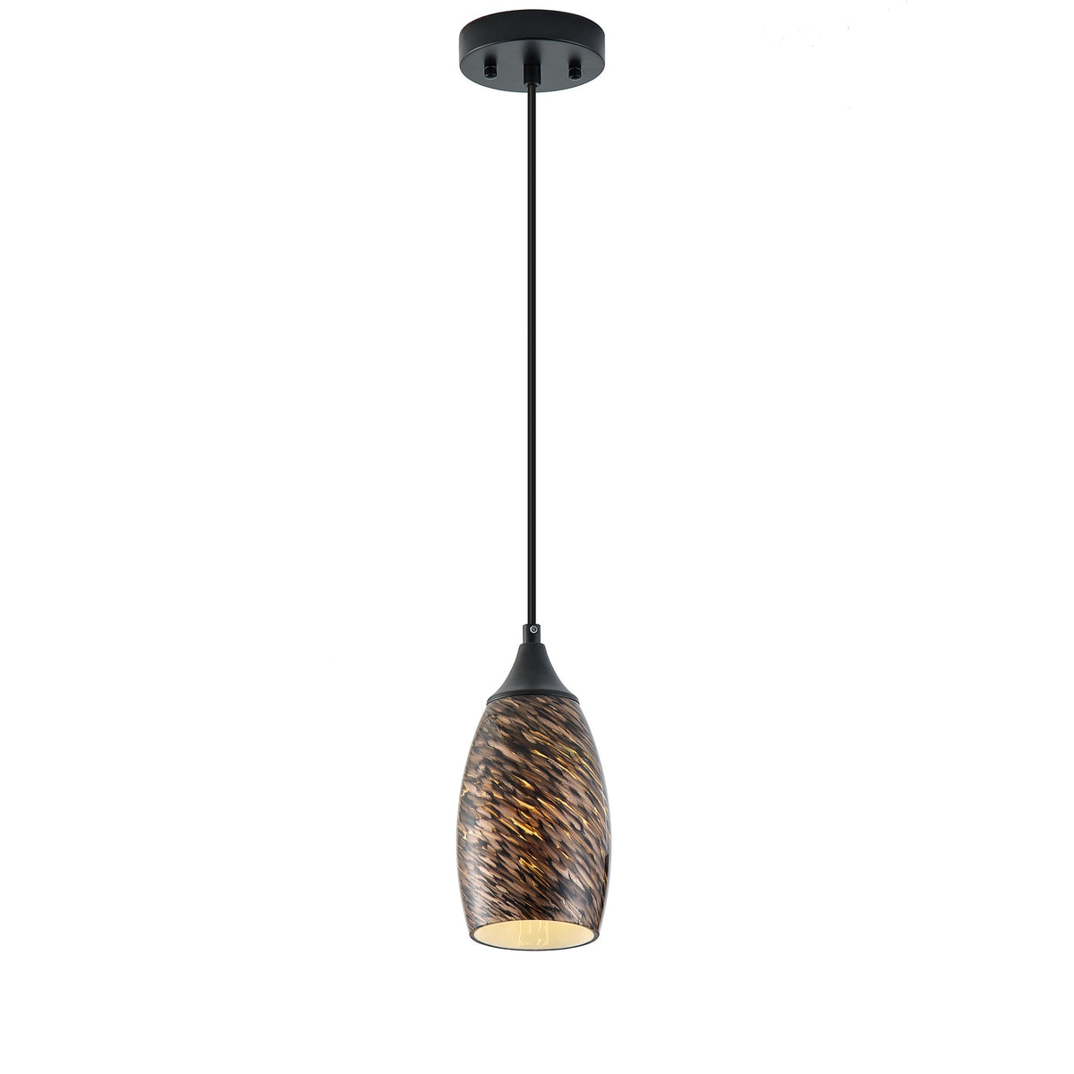 1-Light Modern Art Glass Pendant Marble Shade for Kitchen Island