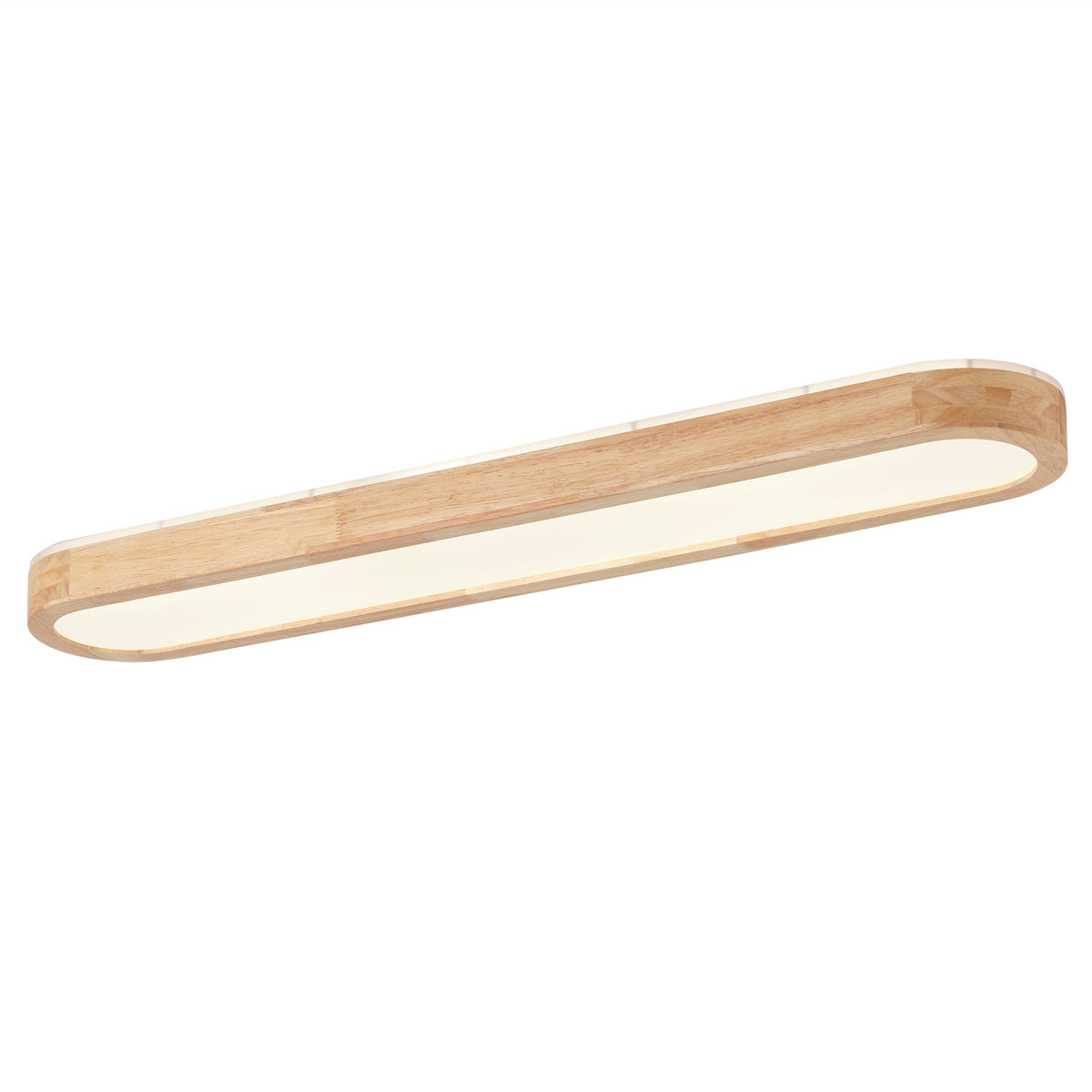 1-Light Scandinavian Ceiling Light Long Oval LED Linear Flush Mount