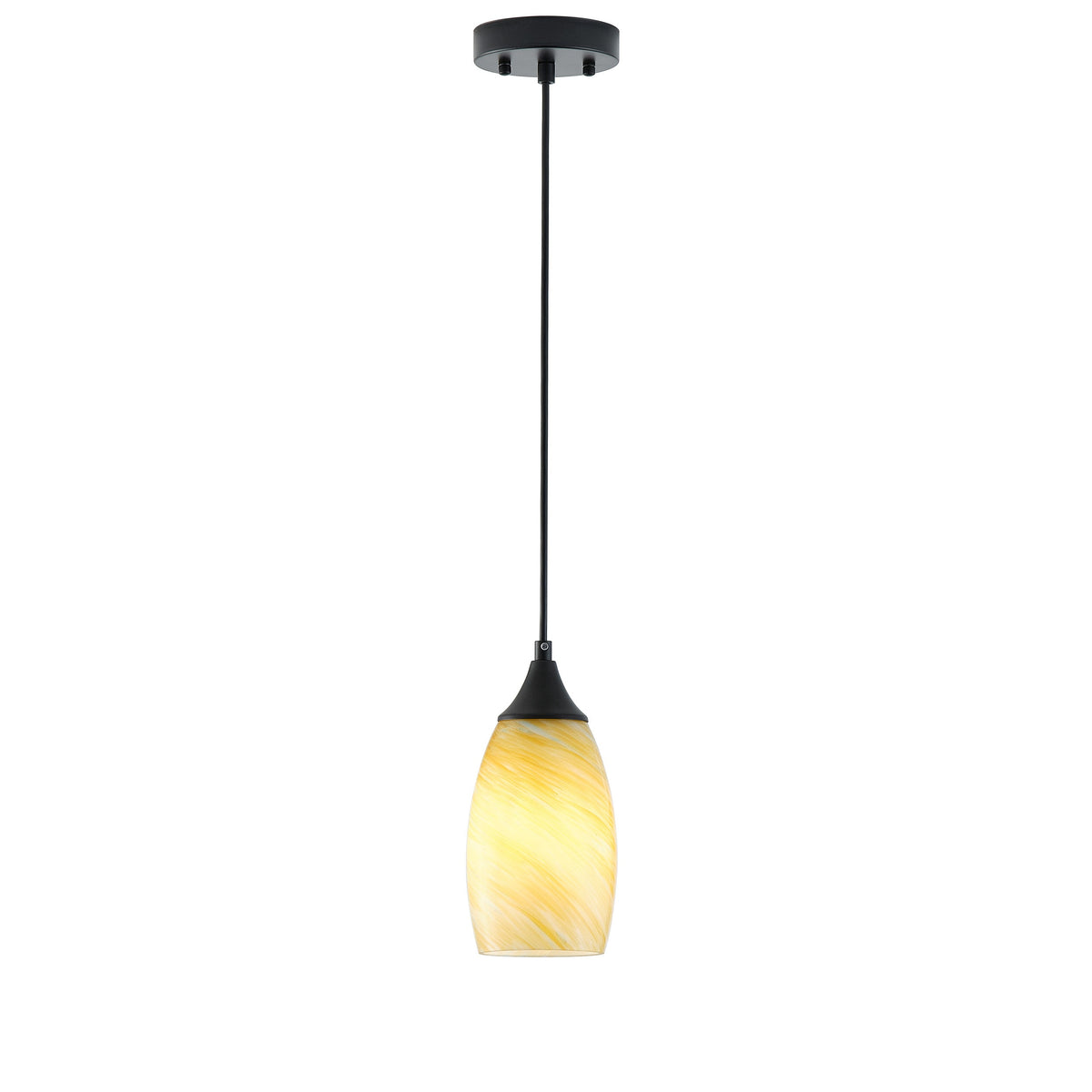1-Light Modern Art Glass Pendant Marble Shade for Kitchen Island