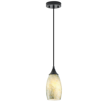 1-Light Modern Art Glass Pendant Marble Shade for Kitchen Island
