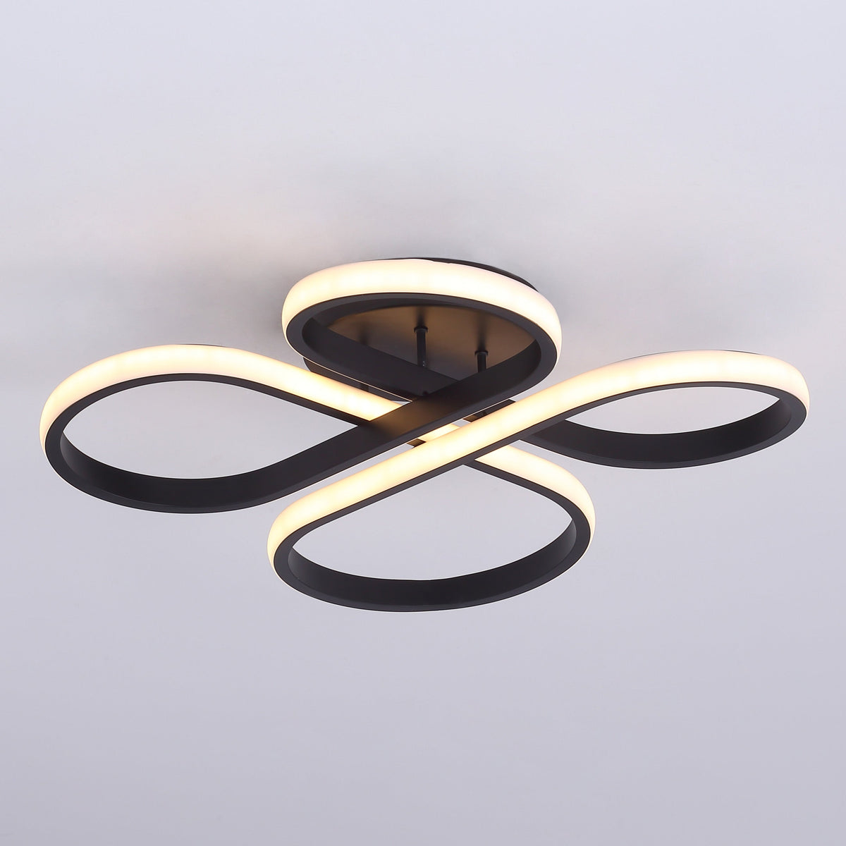 1-Light Concise LED Semi-Flush Mount Lighting