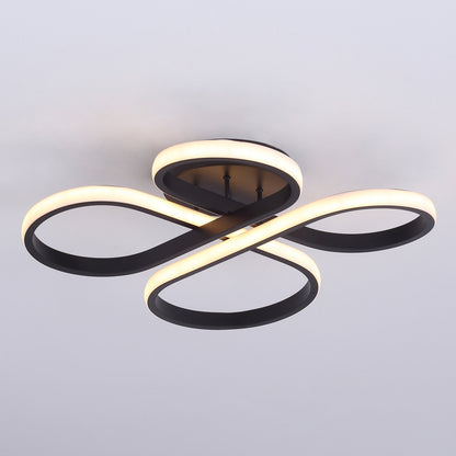 1-Light Concise LED Semi-Flush Mount Lighting