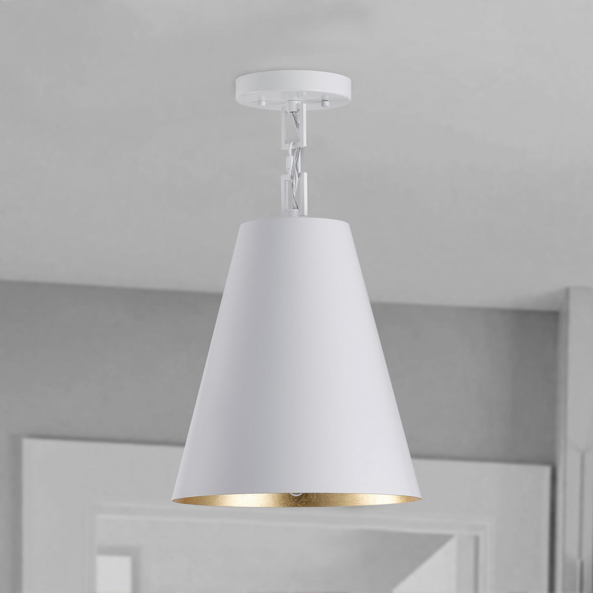 1-Light Industrial Metal Lamp Ceiling Lighting