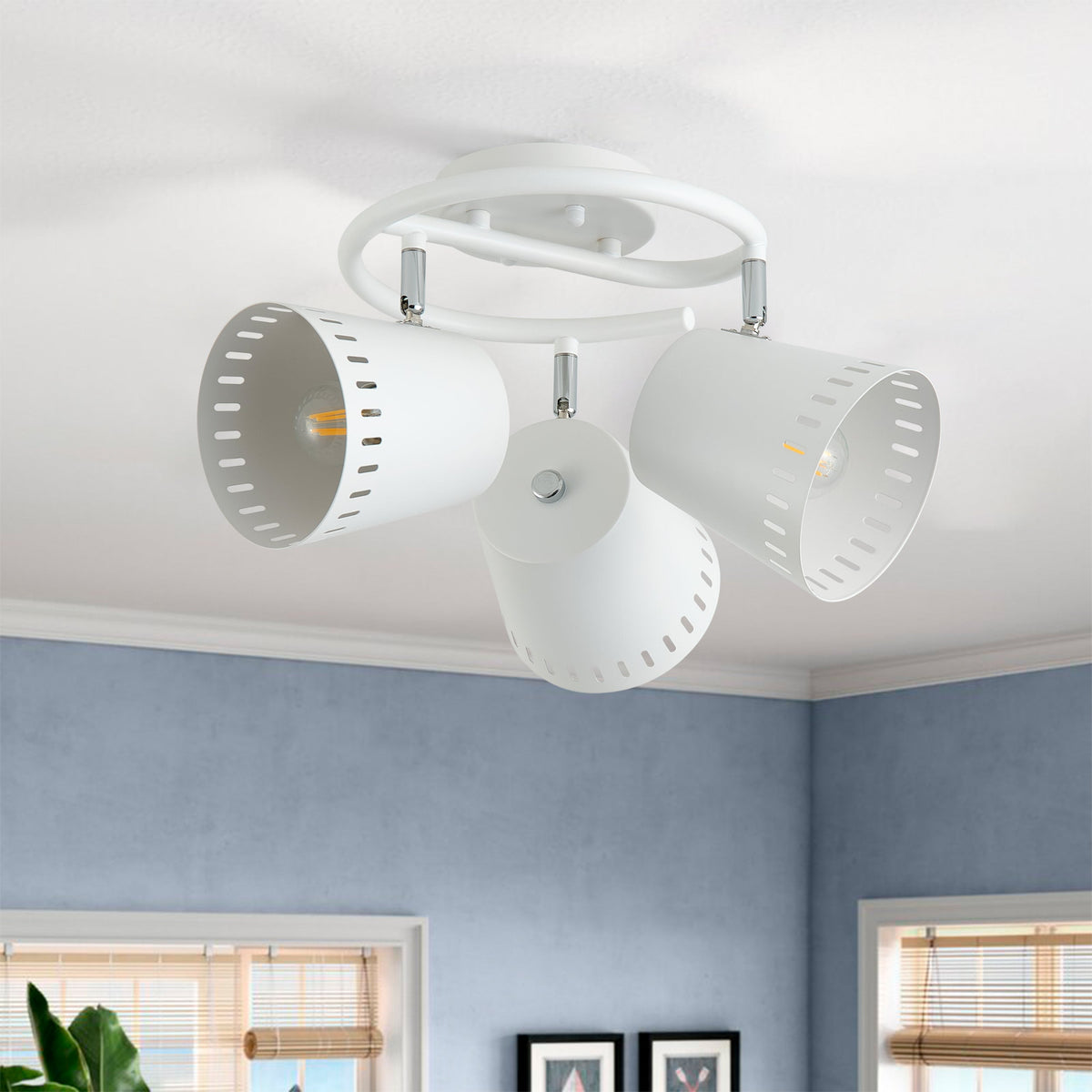3-Light Modern White Ceiling Spot light